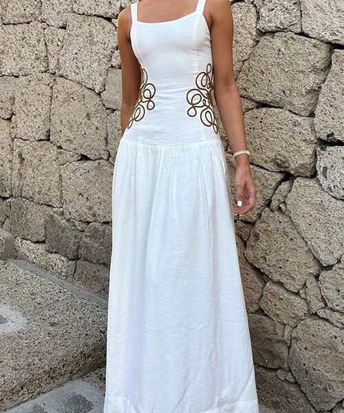 Chicest Mystique Print Swing Maxi Cami Dress
