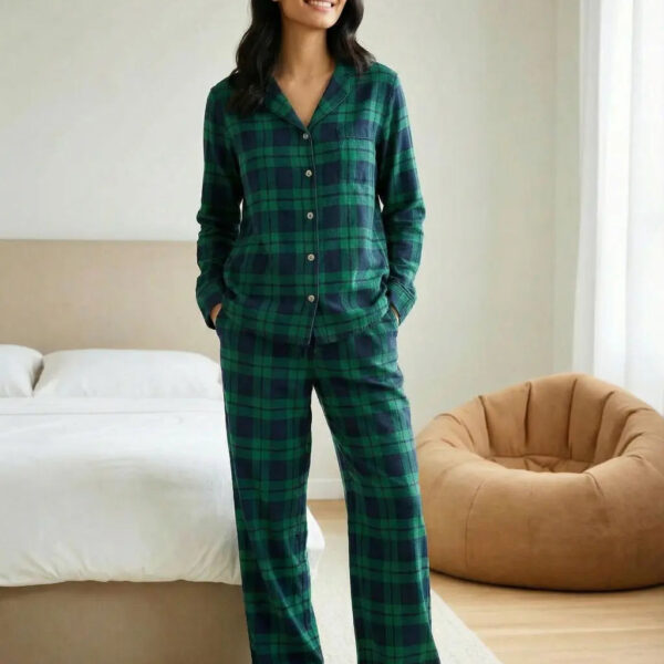 Classic Green Scotch Plaid Pajama Set